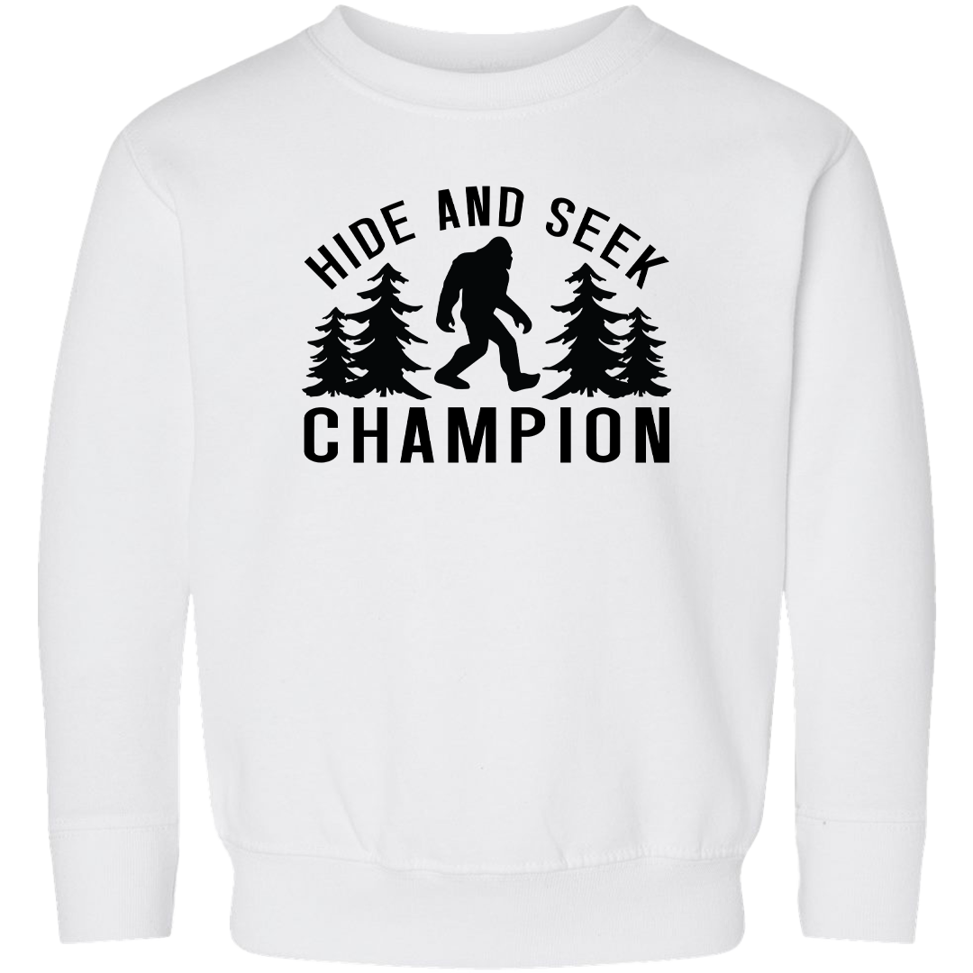Hide and Seek Sasquatch Toddler Crew Neck Sweatshirt