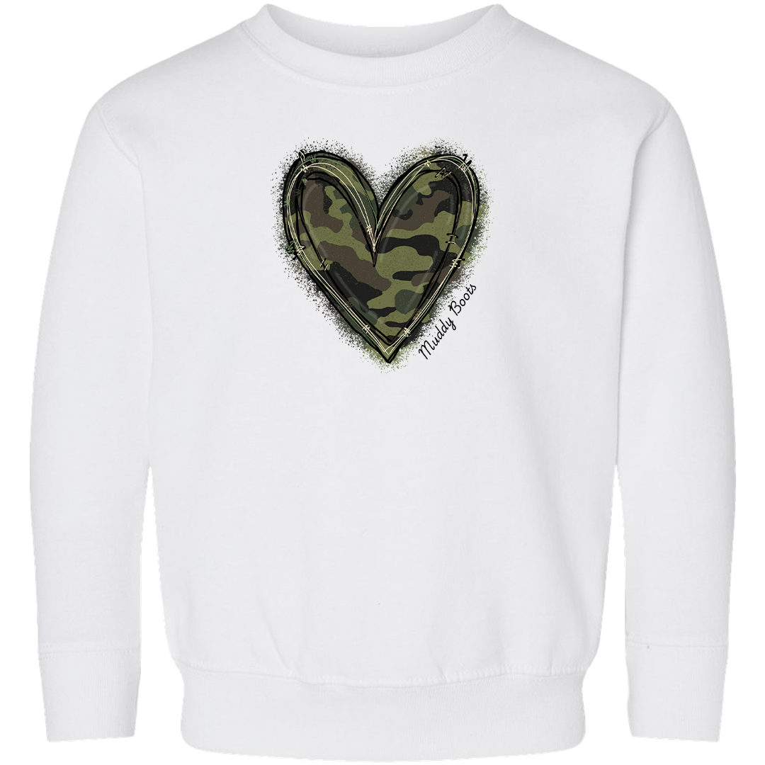 Hidden Heart Toddler Crew Neck Sweatshirt
