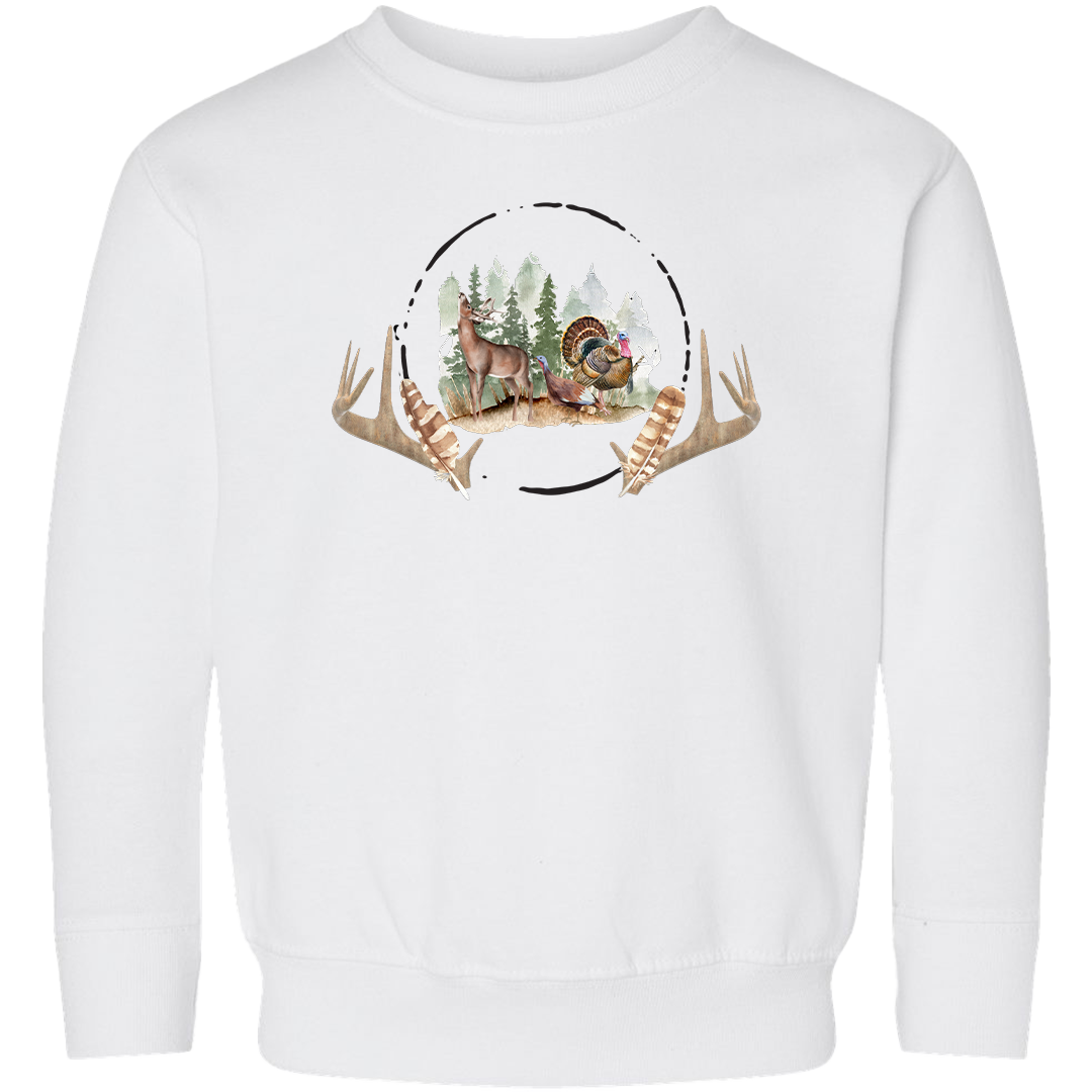 Bucks And Beards Toddler Crew Neck Sweatshirt