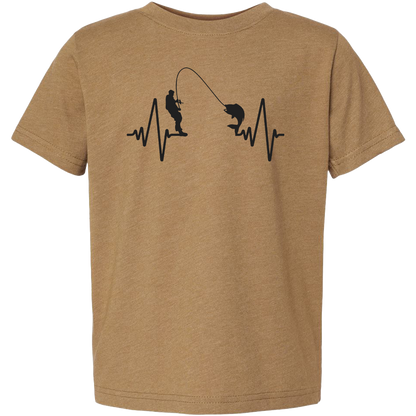 Fishing Heartbeat Toddler Tee