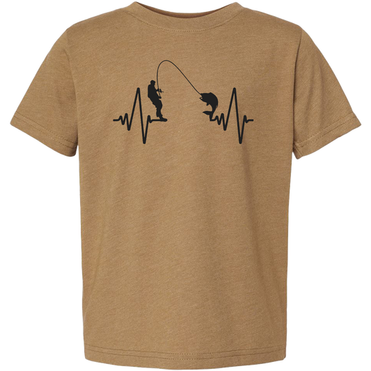 Fishing Heartbeat Toddler Tee