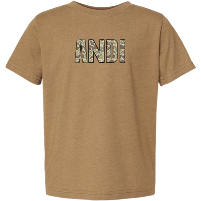 Personalized Camo Name Toddler Tee