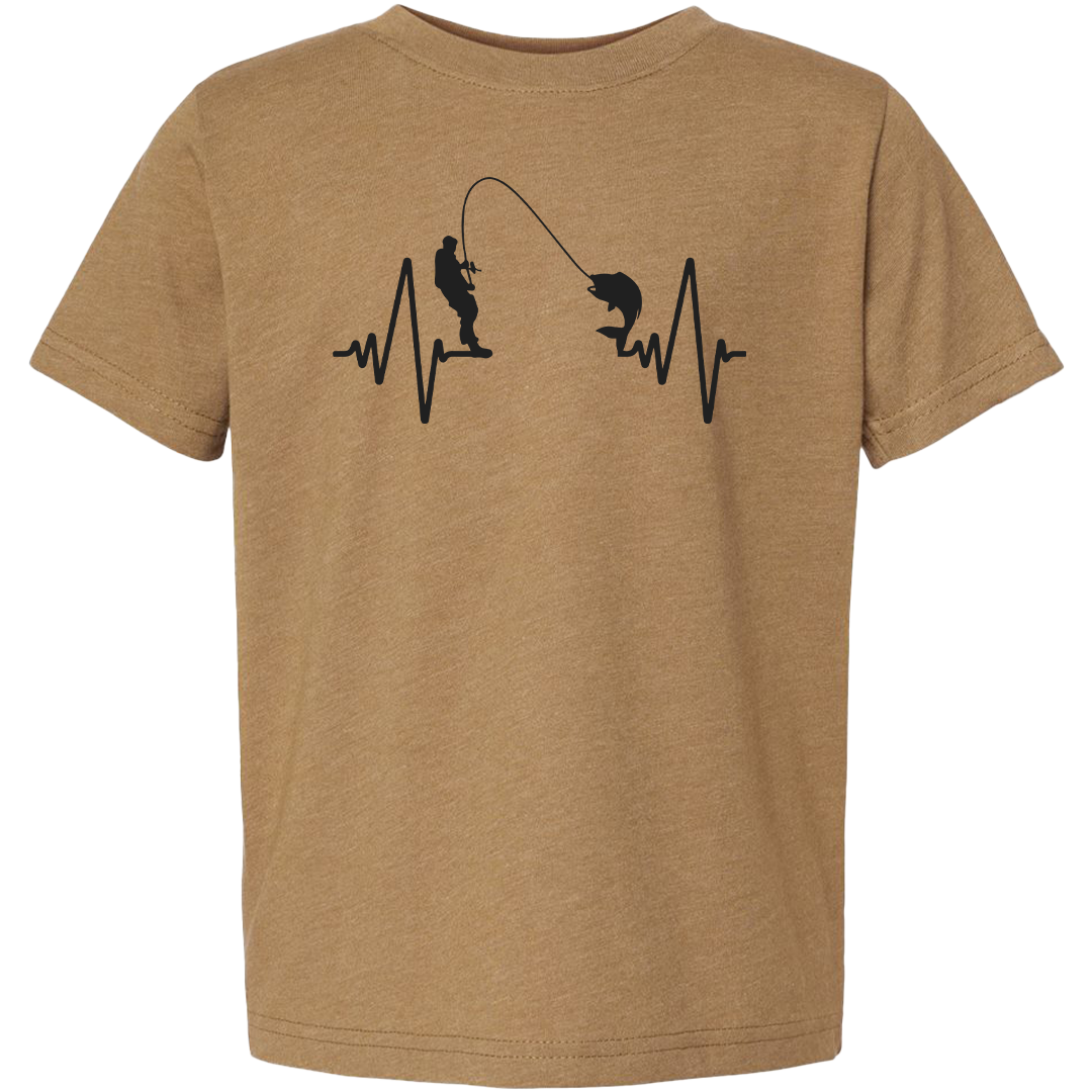 Fishing Heartbeat Toddler Tee