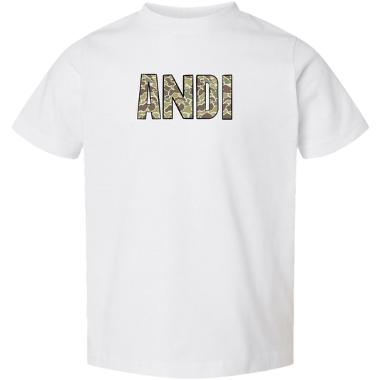 Personalized Camo Name Toddler Tee