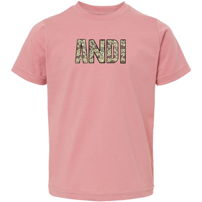Personalized Camo Name Toddler Tee