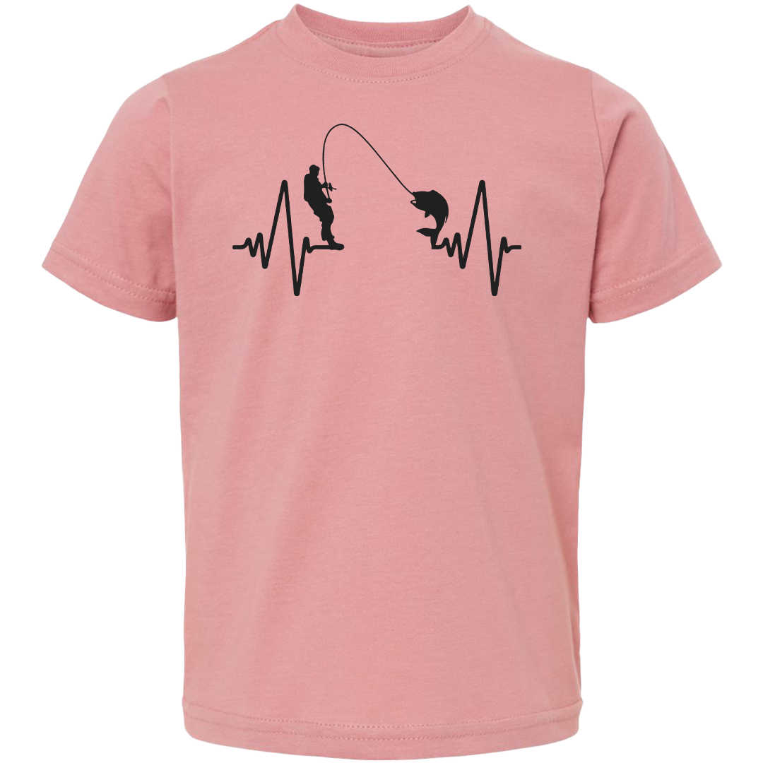 Fishing Heartbeat Toddler Tee