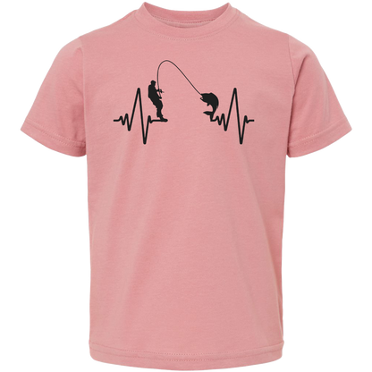 Fishing Heartbeat Toddler Tee