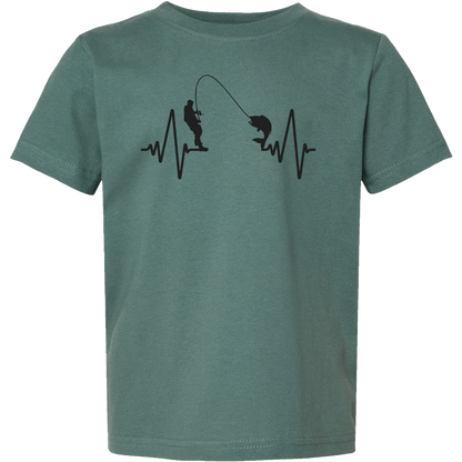 Fishing Heartbeat Toddler Tee