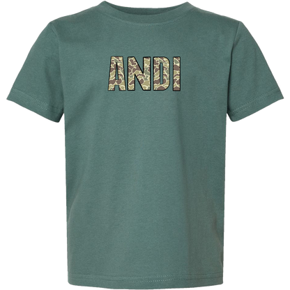 Personalized Camo Name Toddler Tee