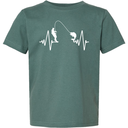 Fishing Heartbeat Toddler Tee
