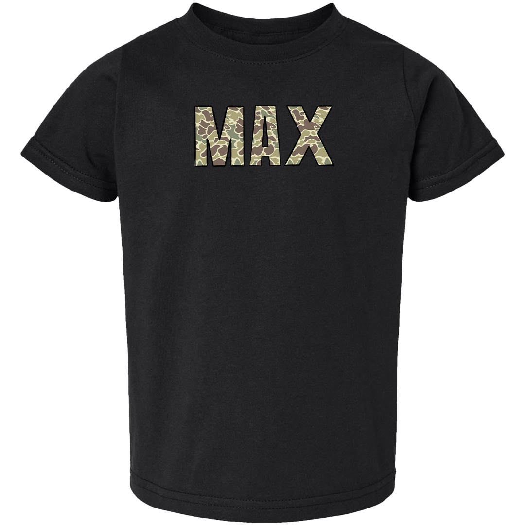 Personalized Camo Name Toddler Tee