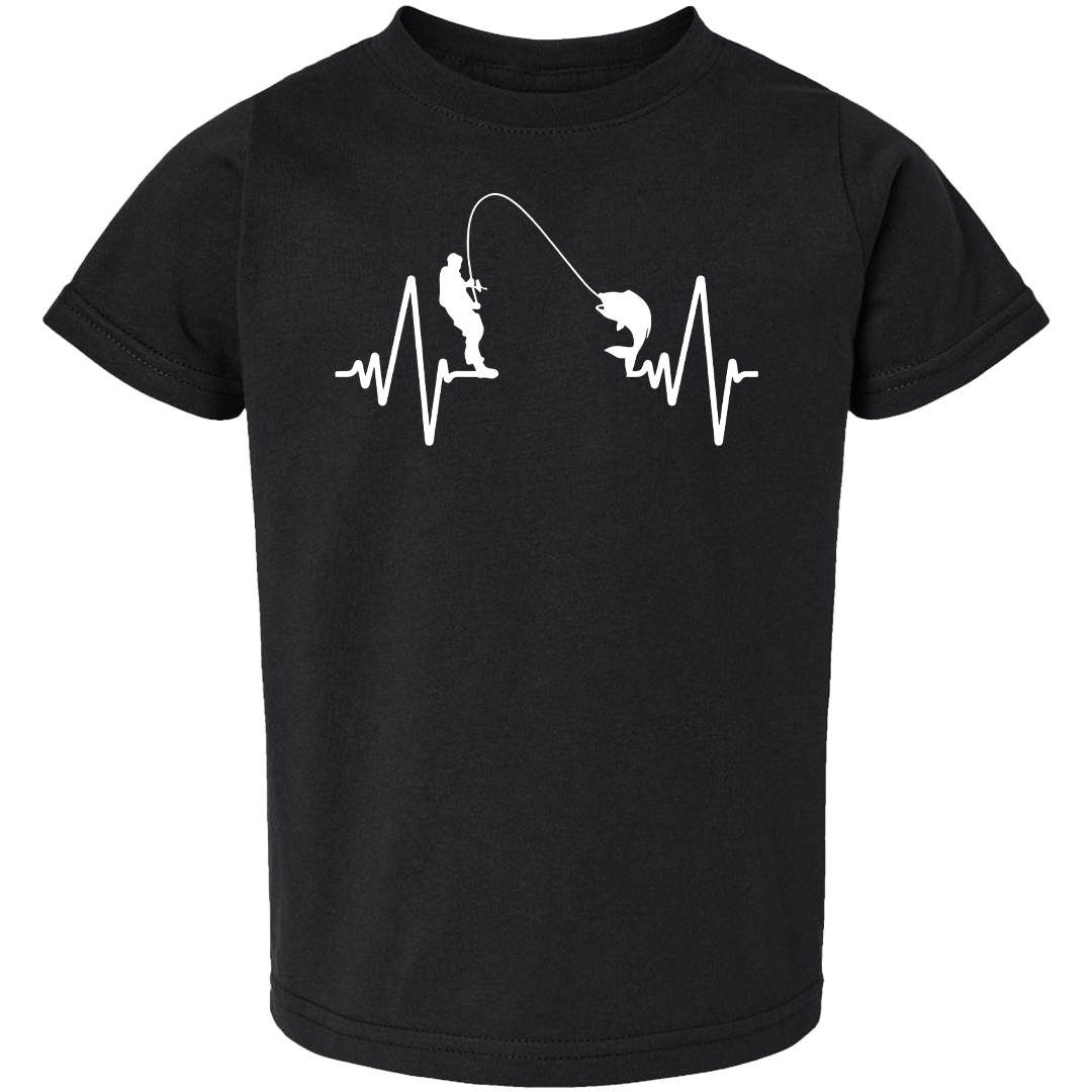 Fishing Heartbeat Toddler Tee
