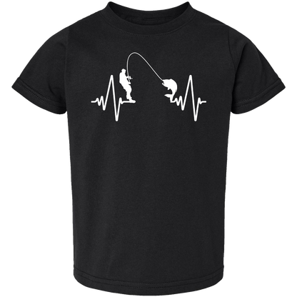 Fishing Heartbeat Toddler Tee