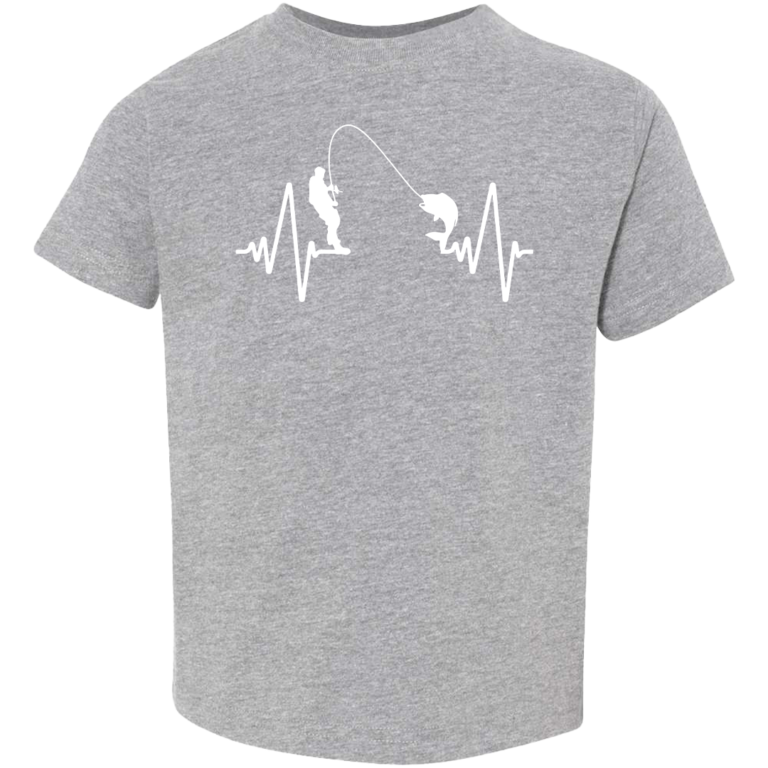 Fishing Heartbeat Toddler Tee