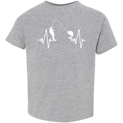 Fishing Heartbeat Toddler Tee