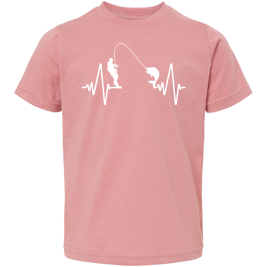 Fishing Heartbeat Toddler Tee