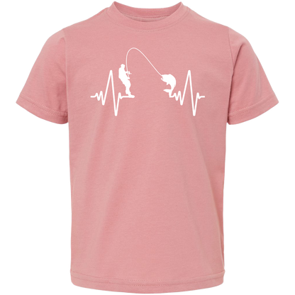 Fishing Heartbeat Toddler Tee