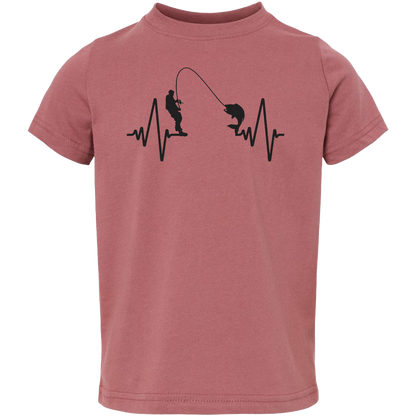 Fishing Heartbeat Toddler Tee
