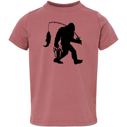 Fishing Sasquatch Toddler Tee