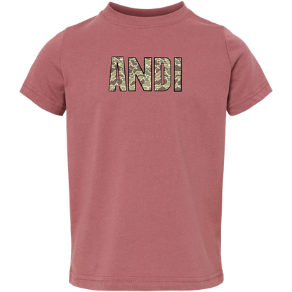Personalized Camo Name Toddler Tee