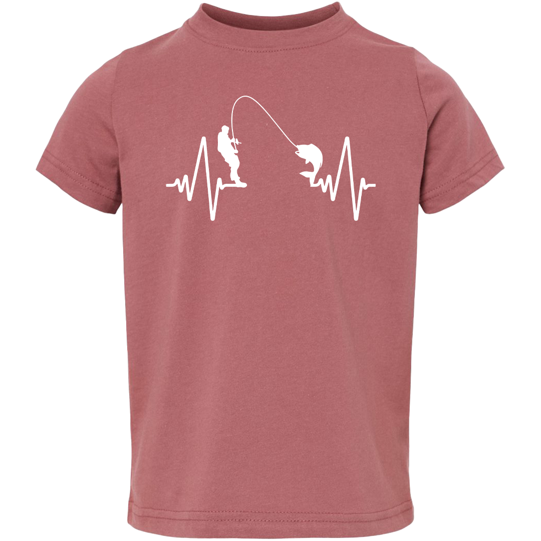 Fishing Heartbeat Toddler Tee