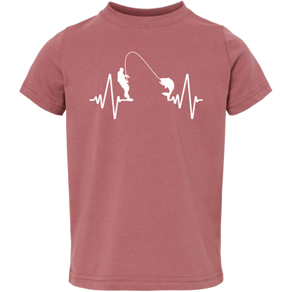 Fishing Heartbeat Toddler Tee