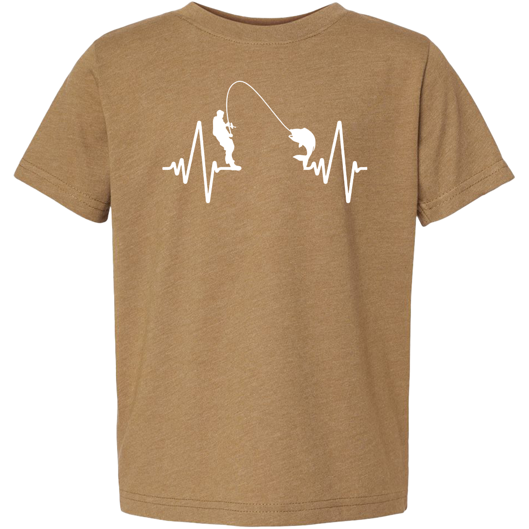 Fishing Heartbeat Toddler Tee