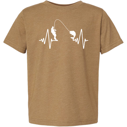 Fishing Heartbeat Toddler Tee