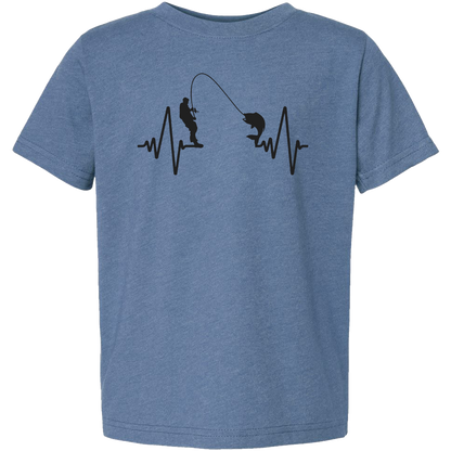 Fishing Heartbeat Toddler Tee