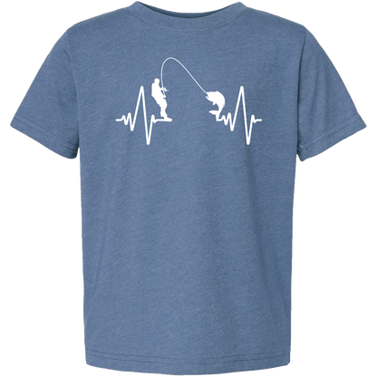 Fishing Heartbeat Toddler Tee
