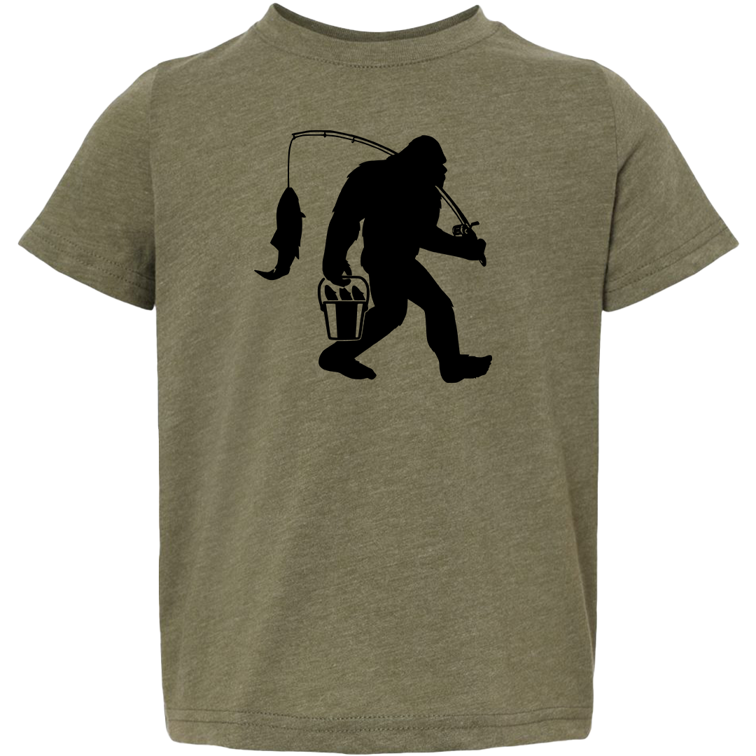Fishing Sasquatch Toddler Tee