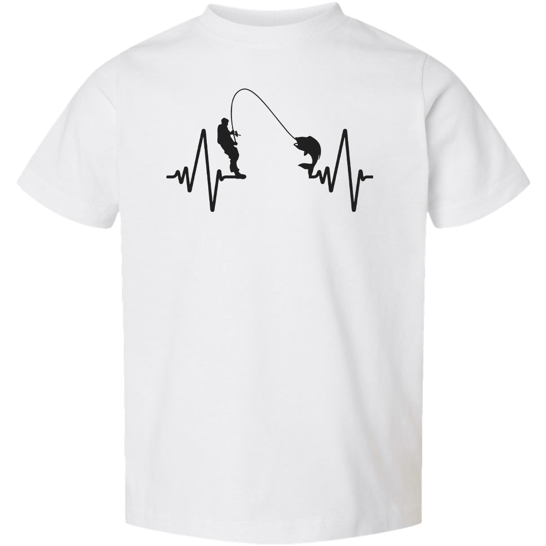 Fishing Heartbeat Toddler Tee