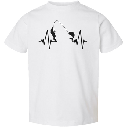 Fishing Heartbeat Toddler Tee