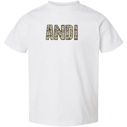 Personalized Camo Name Toddler Tee