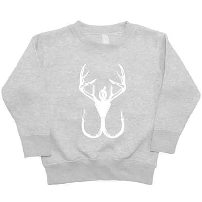 Antler Hook Kids Crew Neck Sweatshirt - Muddy Boots Clothing - Crew Neck Sweatshirt