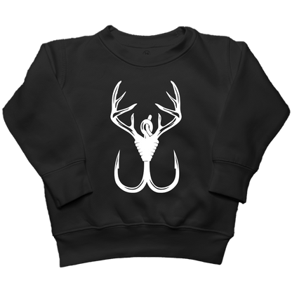 Antler Hook Kids Crew Neck Sweatshirt - Muddy Boots Clothing - Crew Neck Sweatshirt