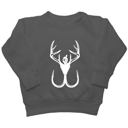 Antler Hook Kids Crew Neck Sweatshirt - Muddy Boots Clothing - Crew Neck Sweatshirt
