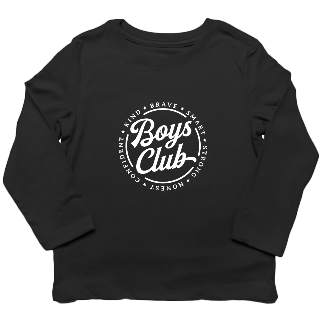 Boys Club Kids Long Sleeve Tee - Muddy Boots Clothing - Long Sleeve Tee