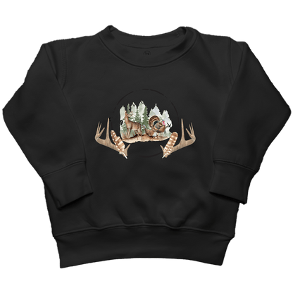 Bucks And Beards Toddler Crew Neck Sweatshirt - Muddy Boots Clothing - Crew Neck Sweatshirt