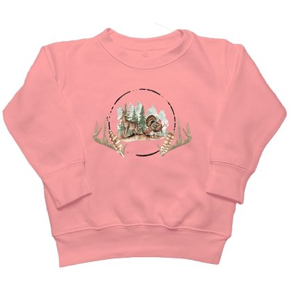 Bucks And Beards Toddler Crew Neck Sweatshirt - Muddy Boots Clothing - Crew Neck Sweatshirt