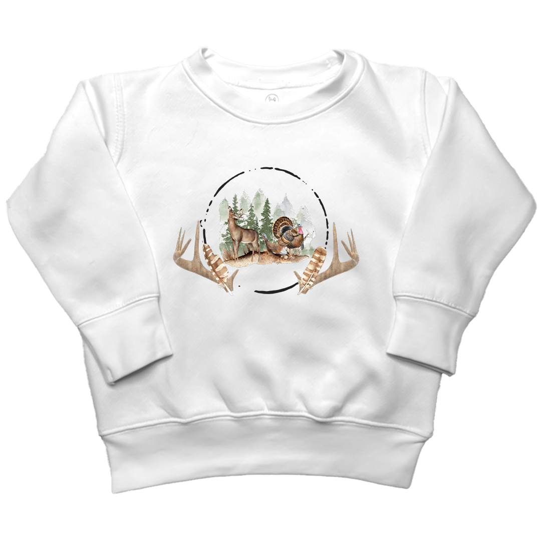 Bucks And Beards Toddler Crew Neck Sweatshirt - Muddy Boots Clothing - Crew Neck Sweatshirt