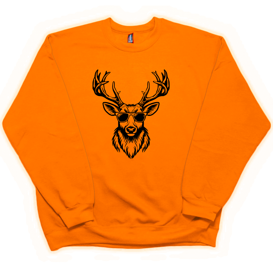 Cool Deer Adult Crew Neck Sweatshirt - Muddy Boots Clothing - Crew Neck Sweatshirt