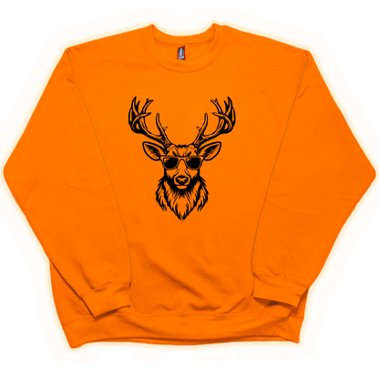 Cool Deer Adult Crew Neck Sweatshirt - Muddy Boots Clothing - Crew Neck Sweatshirt