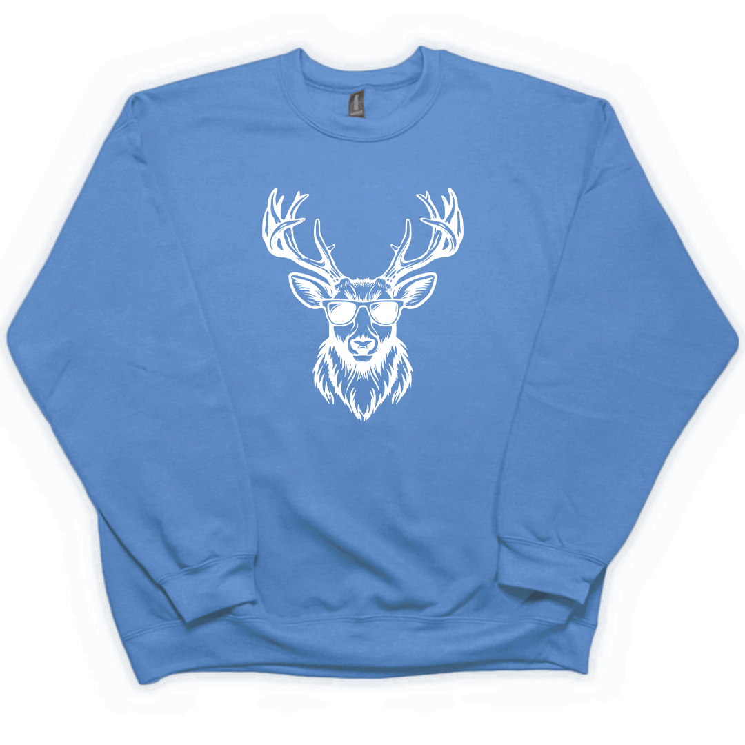 Cool Deer Adult Crew Neck Sweatshirt - Muddy Boots Clothing - Crew Neck Sweatshirt