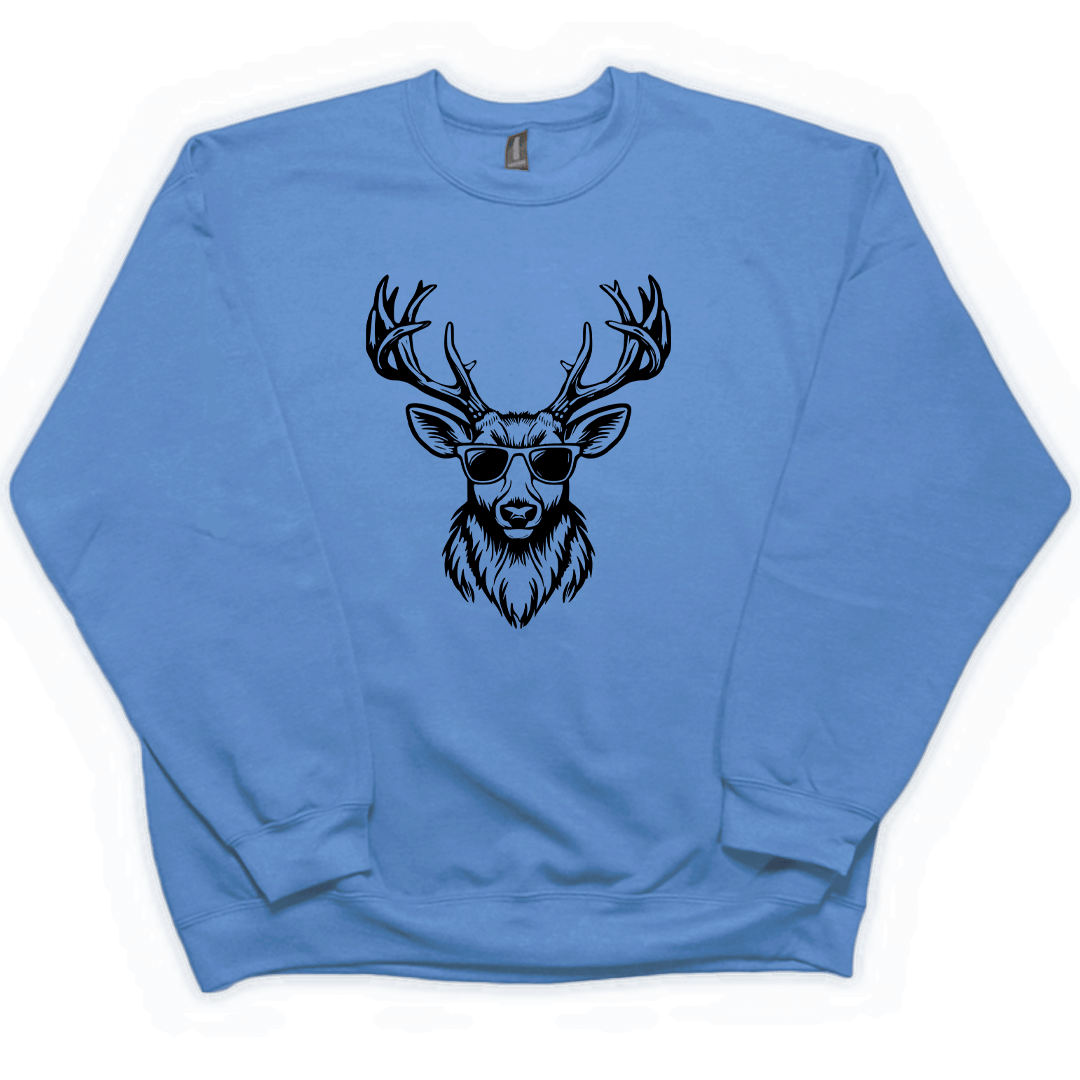 Cool Deer Adult Crew Neck Sweatshirt - Muddy Boots Clothing - Crew Neck Sweatshirt