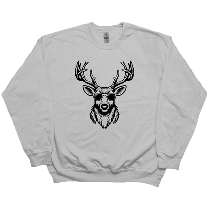 Cool Deer Adult Crew Neck Sweatshirt - Muddy Boots Clothing - Crew Neck Sweatshirt