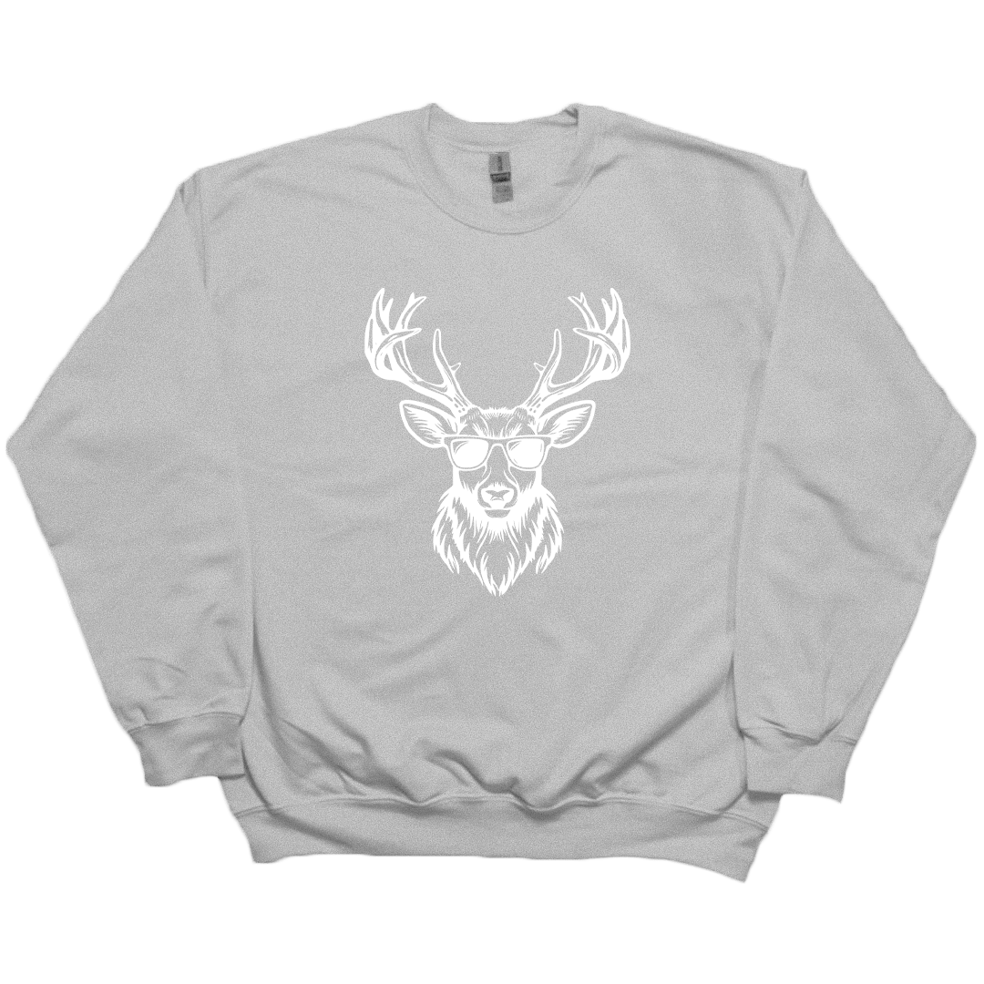 Cool Deer Adult Crew Neck Sweatshirt - Muddy Boots Clothing - Crew Neck Sweatshirt