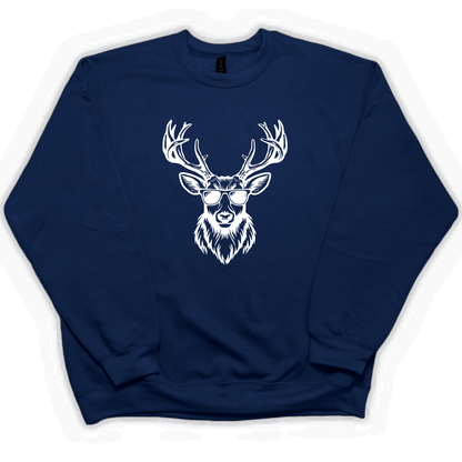 Cool Deer Adult Crew Neck Sweatshirt - Muddy Boots Clothing - Crew Neck Sweatshirt