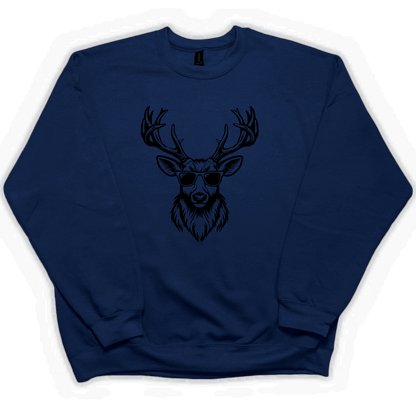 Cool Deer Adult Crew Neck Sweatshirt - Muddy Boots Clothing - Crew Neck Sweatshirt