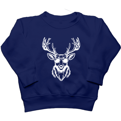 Cool Deer Kids Crew Neck Sweatshirt - Muddy Boots Clothing - Crew Neck Sweatshirt